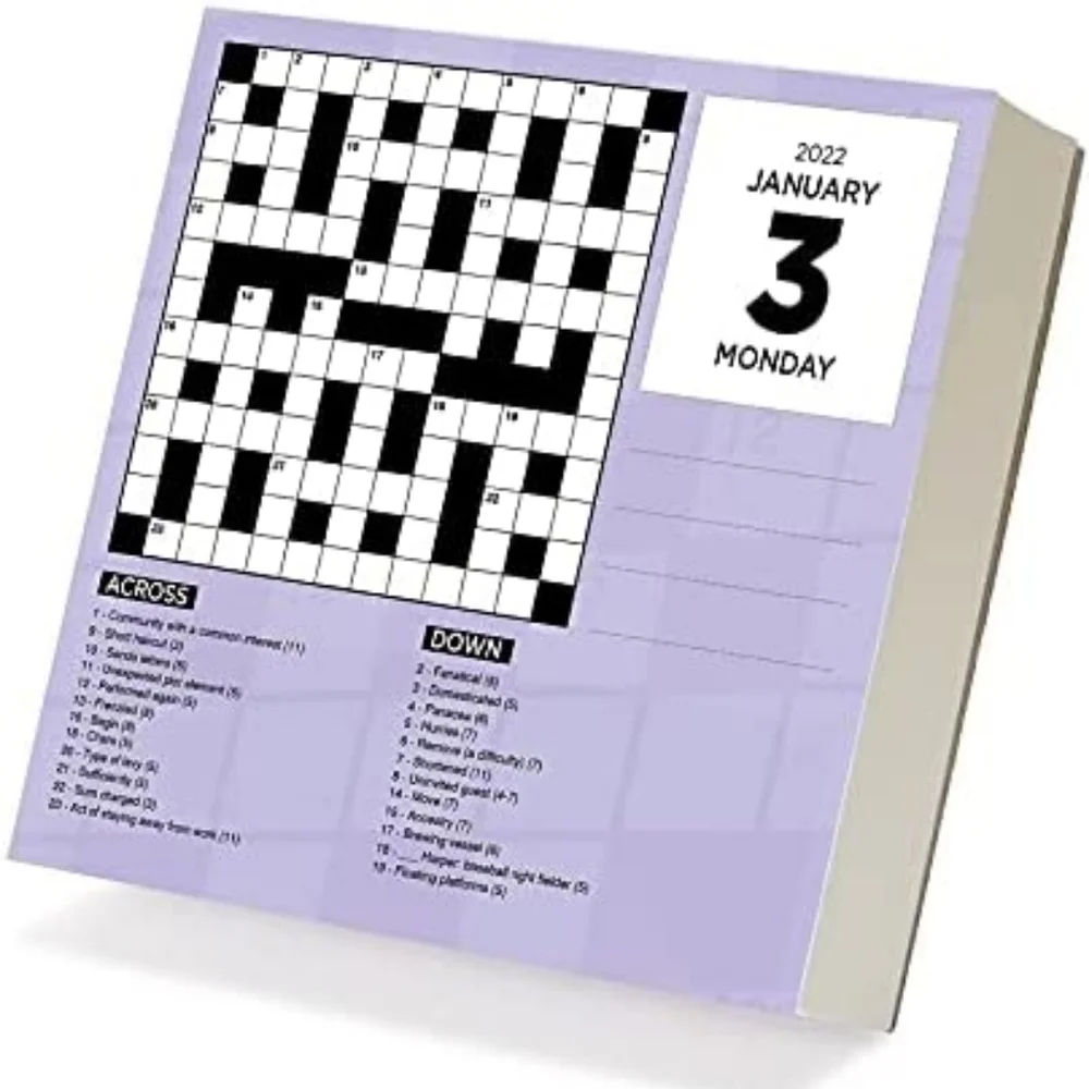 TF PUBLISHING - 2022 Crossword Puzzles Daily Desktop Calendar